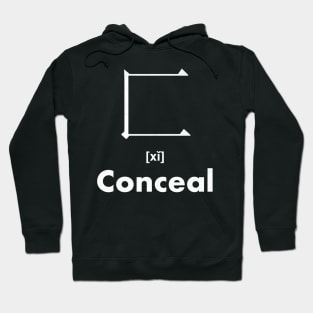 Conceal Chinese Character (Radical 23) Hoodie